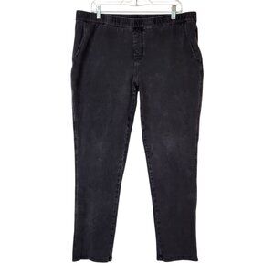 Denim & Co Womens 18W Dark Pull on Jeans